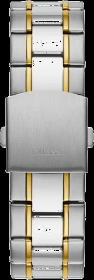 Bracelet Guess GW0056G4 en acier bicolore maillé déployant un jeu de tons or et argent élégant