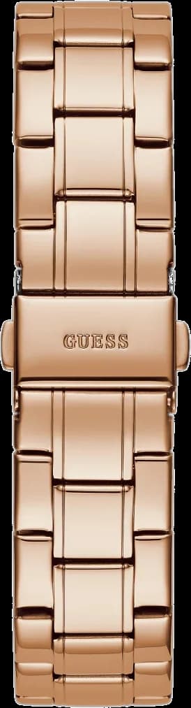 Bracelet Guess GW0111L3 en acier inoxydable plaqué or rose, maillons ajustables et fermoir déployant