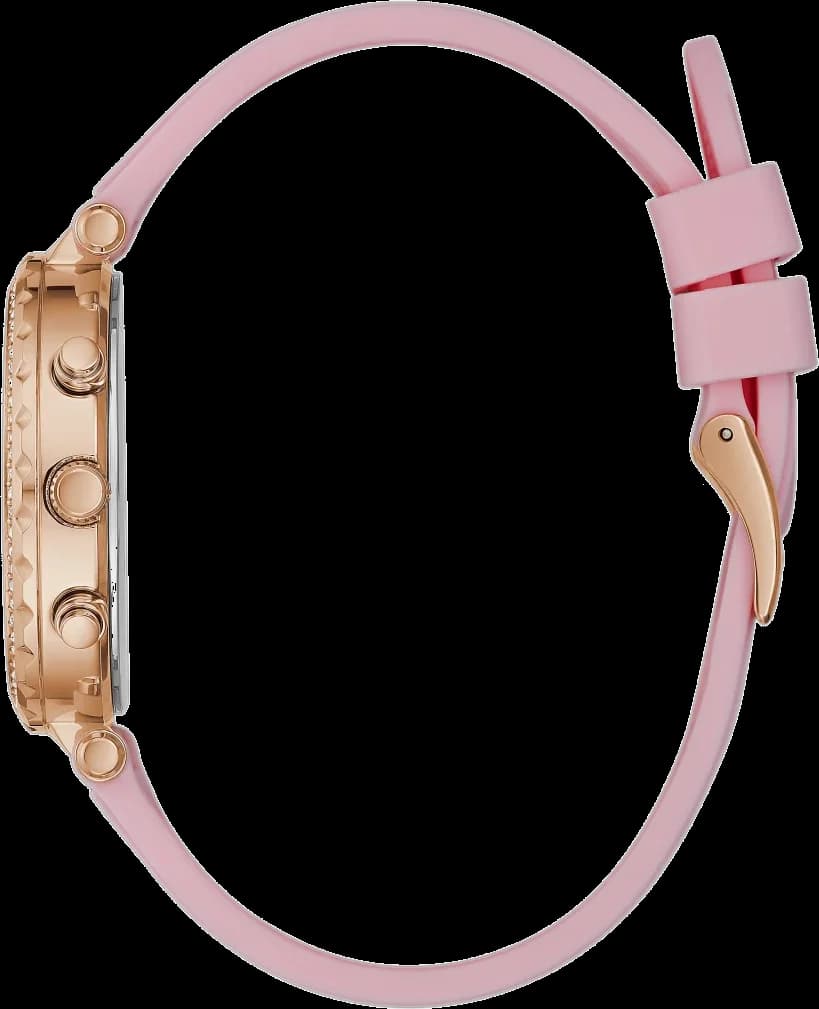 Cadran Guess GW0113L4 avec finition soleillée, index bâton et aiguilles en or rose