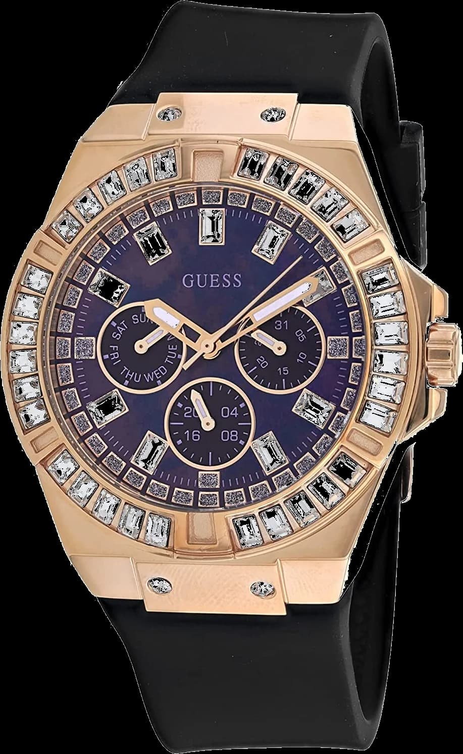 Montre Guess GW0118L2 avec bracelet en silicone noir