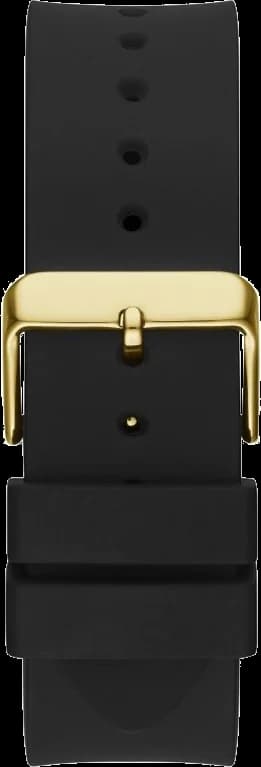 Montre Homme Guess Zeus GW0208G2 bracelet silicone noir boitier doré vue 3