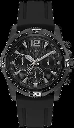 Montre Homme Guess GW0211G3 bracelet silicone noir cadran noir multifonction