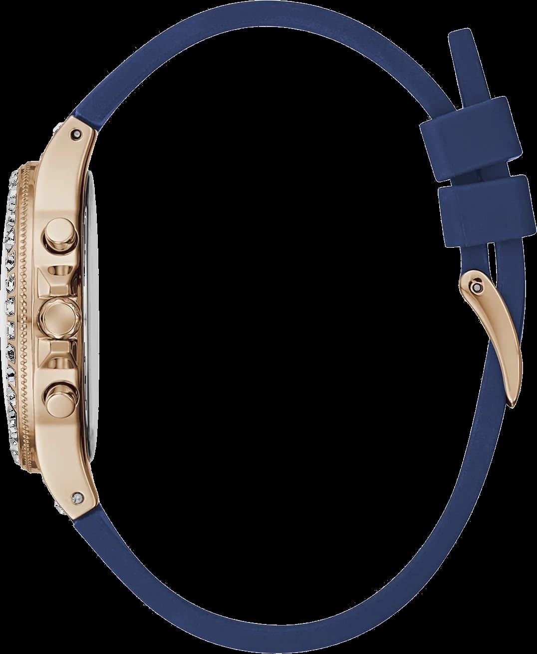 Cadran Guess GW0257L3 avec aiguilles dorées et index bâtons