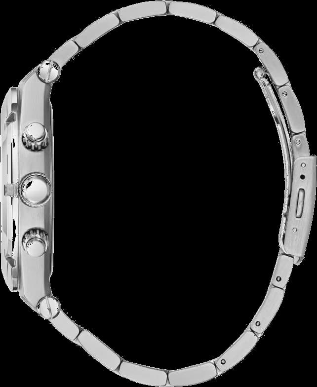 Boîtier Guess GW0260G1 en acier argenté à lunette lisse et finition polie