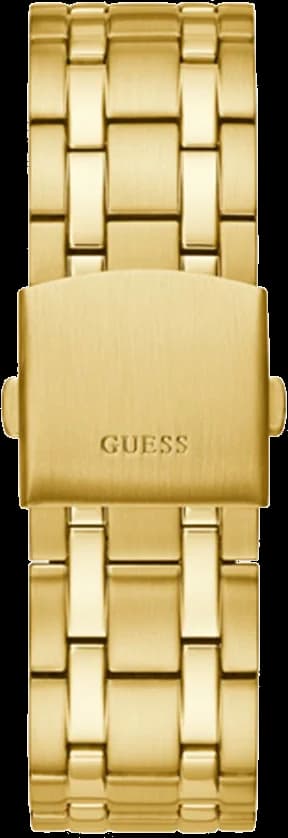 Bracelet Guess GW0260G2 en acier doré à maillons larges, fermoir déployant sécurisé, finition polie brillante