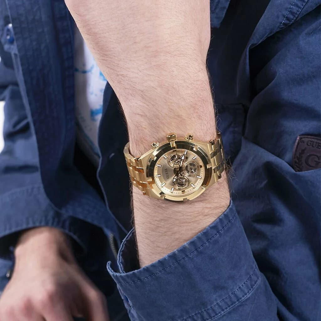 Montre Homme Guess GW0260G4 Continental Acier Doré Multifonctions vue 5