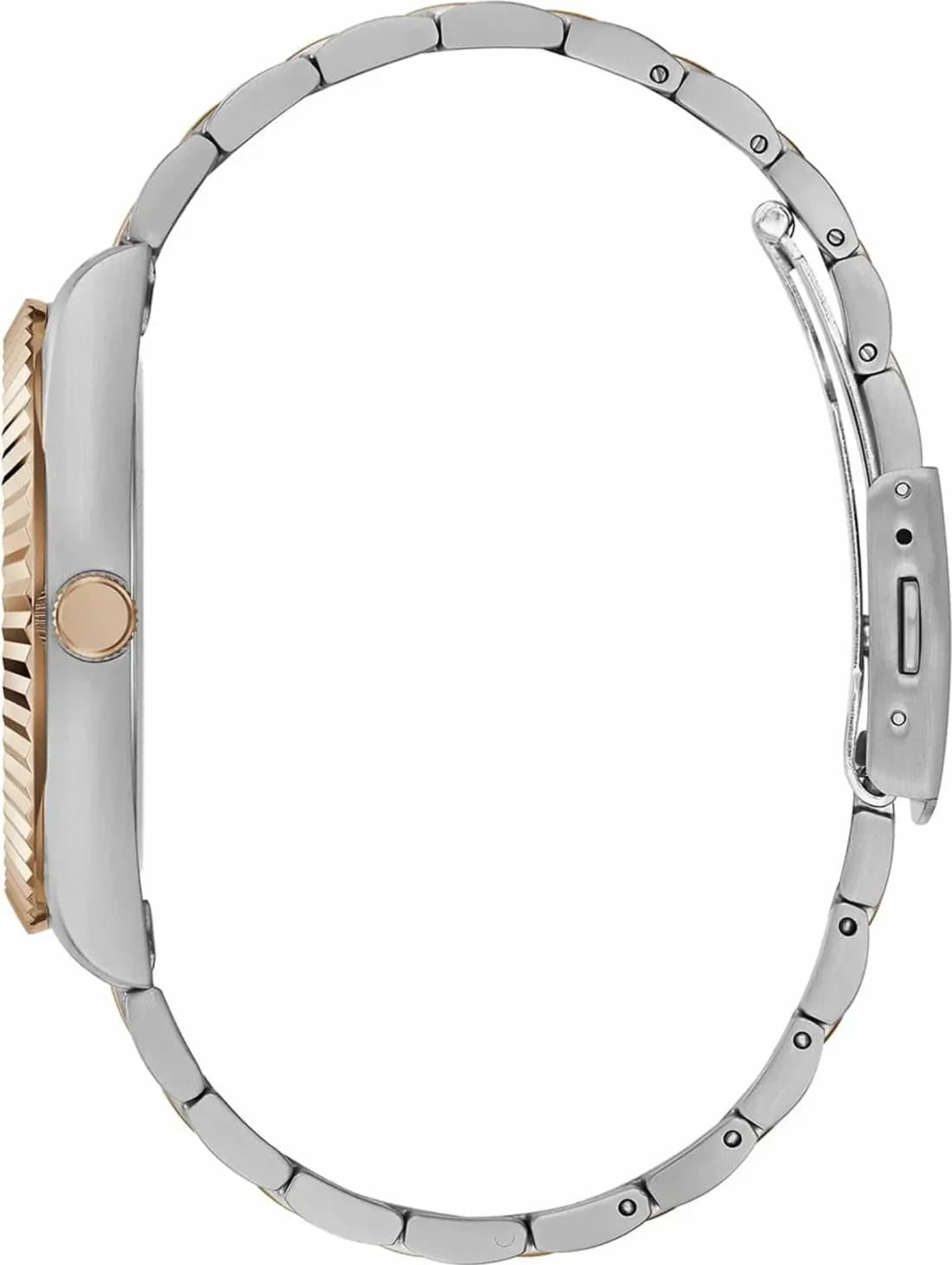 Bracelet Guess GW0265G12 acier bicolore avec maillons alternés or et argent, fermoir déployant, robuste et élégant