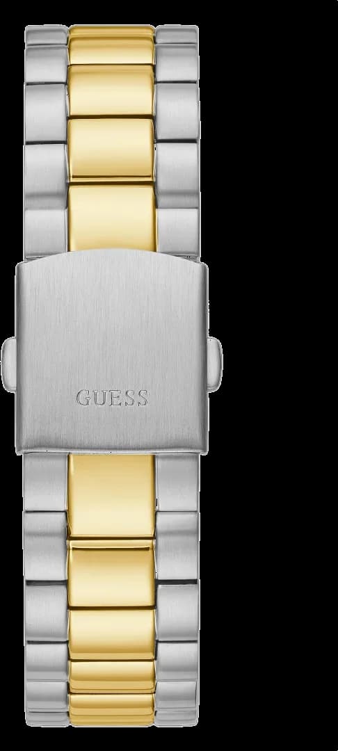 Bracelet Guess GW0265G5 en acier bicolore argent et or, maillons alternés brillants pour un look sophistiqué