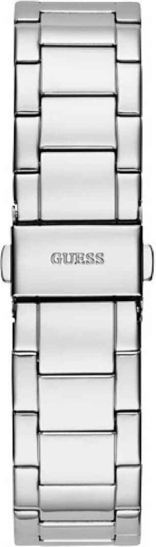 Bracelet Guess GW0320L1 en acier argenté maillé, boucle déployante, finition brillante