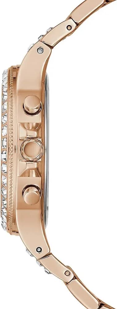 Bracelet Guess GW0320L3 en acier rose gold maillé, fermoir déployant, finition brillante et raffinée