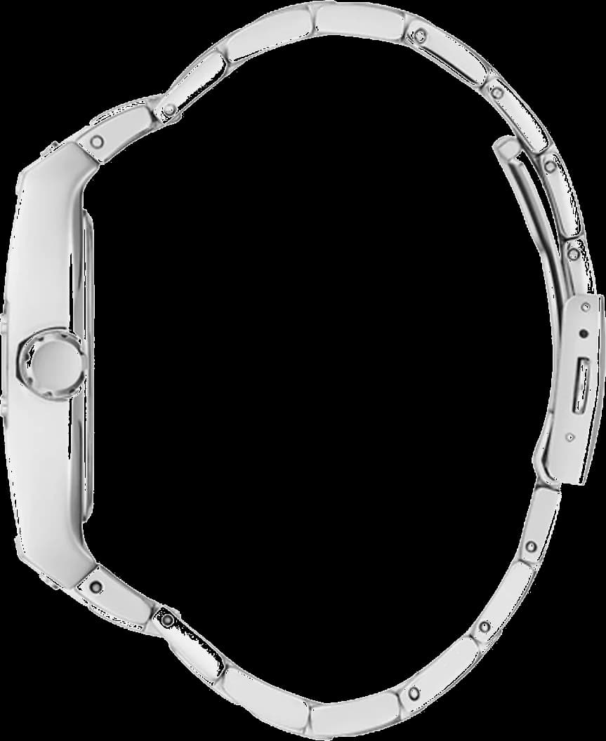 Bracelet Guess GW0387G1 en acier argenté à maillons, fermoir déployant gravé Guess