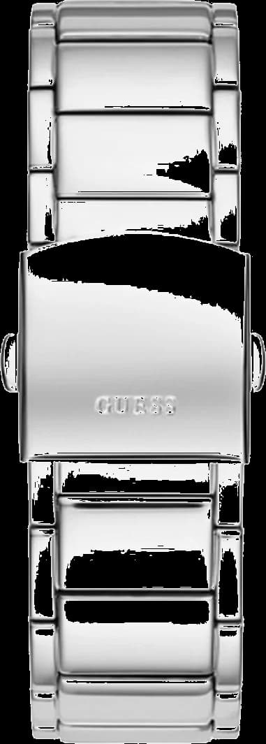 Boîtier Guess GW0387G1 rond en acier inoxydable, lunette lisse, vue de profil épurée