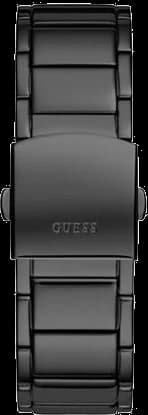 Bracelet Guess GW0387G3 en acier inoxydable noir, maillons lisses et fermoir déployant double sécurité