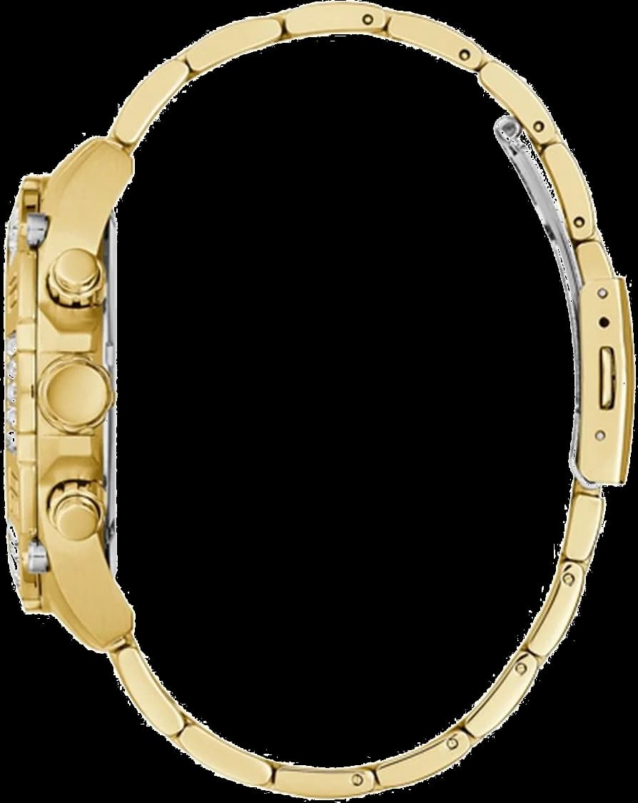 Cadran Guess GW0390G2 avec index dorés et aiguilles luminescentes, date à 3h pour une lisibilité parfaite