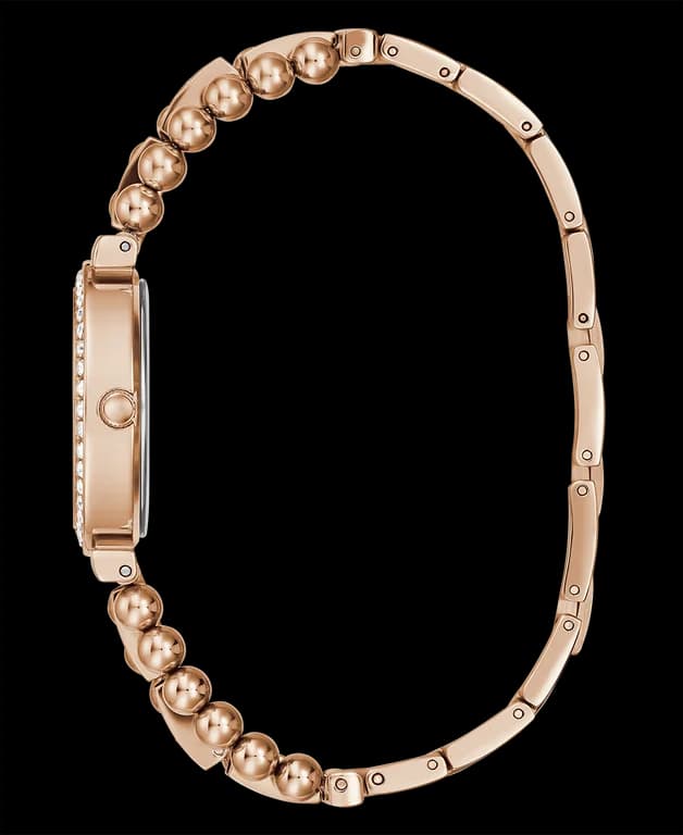 Bracelet Guess GW0401L3 en acier inoxydable bicolore argent et or rose, fermoir déployant gravé Guess