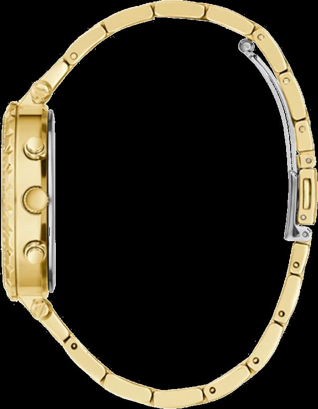 Bracelet Guess GW0403L2 en acier doré, maillons fins, fermoir déployant, confortable et chic