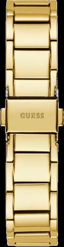 Boîtier Guess GW0403L2 rond en acier doré, lunette lisse, profil fin, allure féminine et raffinée