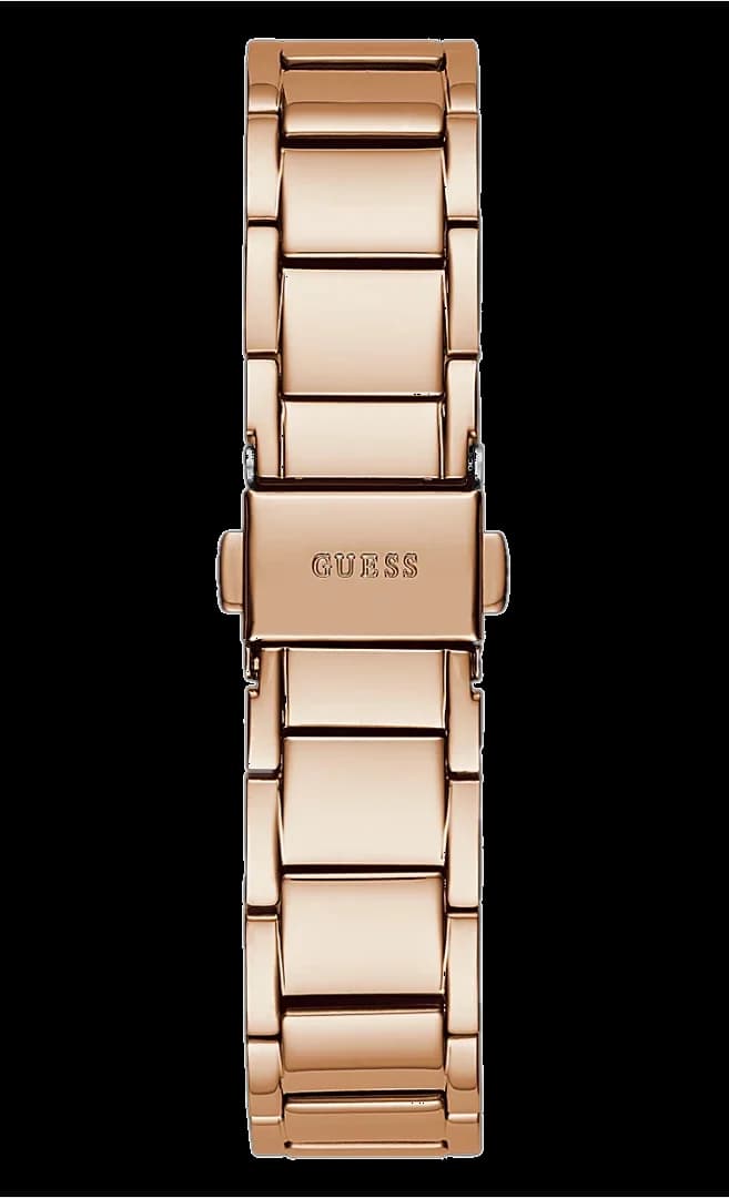 Bracelet Guess GW0403L3 en acier rose gold, maillons brillants, fermoir déployante sécurisé
