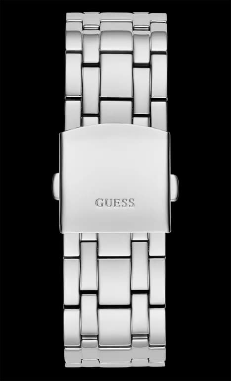 Bracelet Guess GW0455G1 en acier argenté avec maillons polis, fermoir déployant ajustable