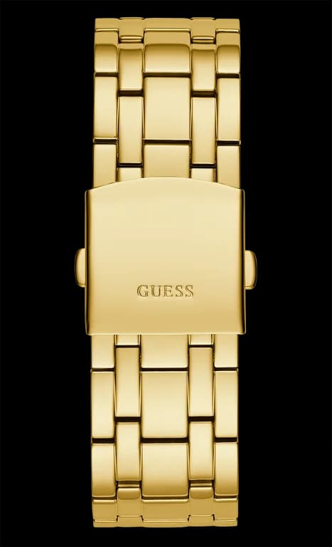 Bracelet Guess GW0455G2 en acier doré à maillons lisses, fermoir déployante, confort et brillance