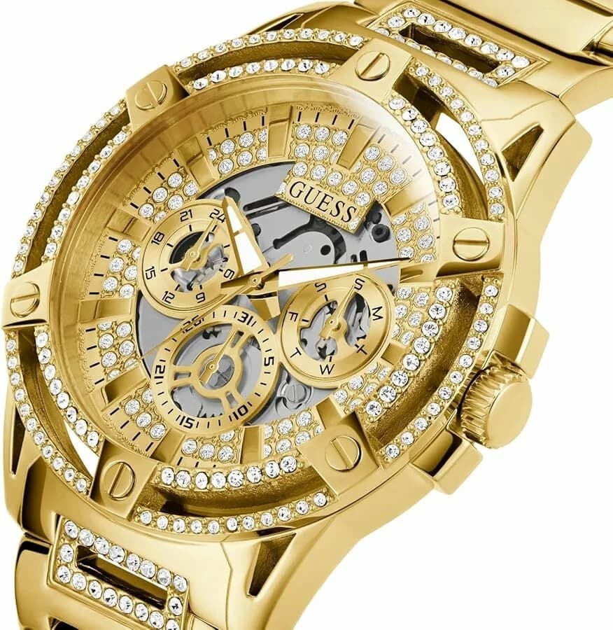 Montre Homme Guess GW0497G2 King en acier doré et strass vue 2