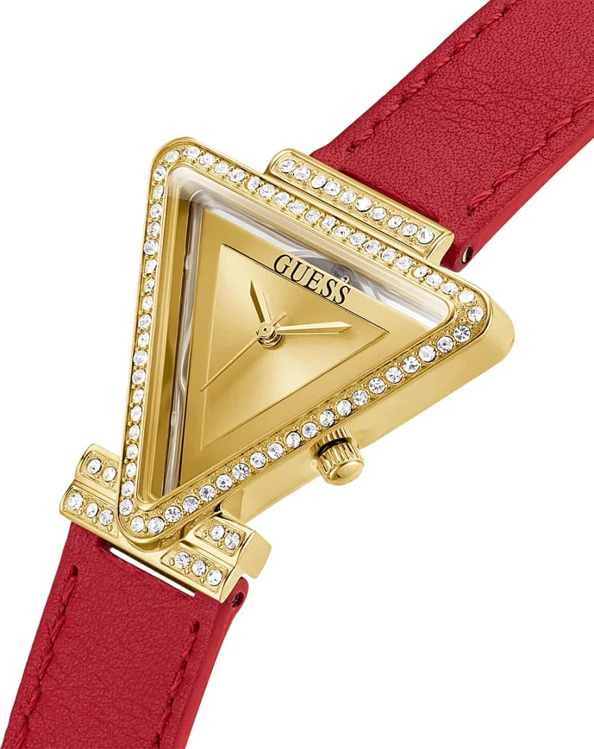Cadran Guess GW0504L2 blanc avec index dorés et aiguilles dorées, sans date
