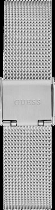 Cadran Guess GW0508L1 blanc aux index dorés, aiguilles fines, date à 3h, design épuré et féminin
