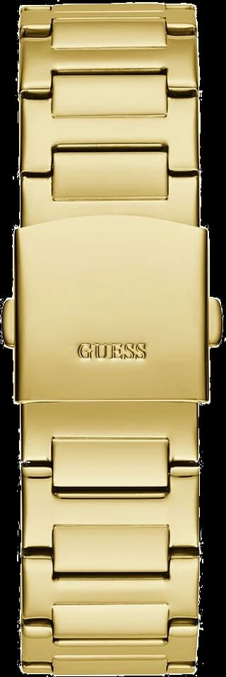 Boîtier Guess GW0576G2 acier doré rond 44mm, lunette lisse et verre minéral bombé