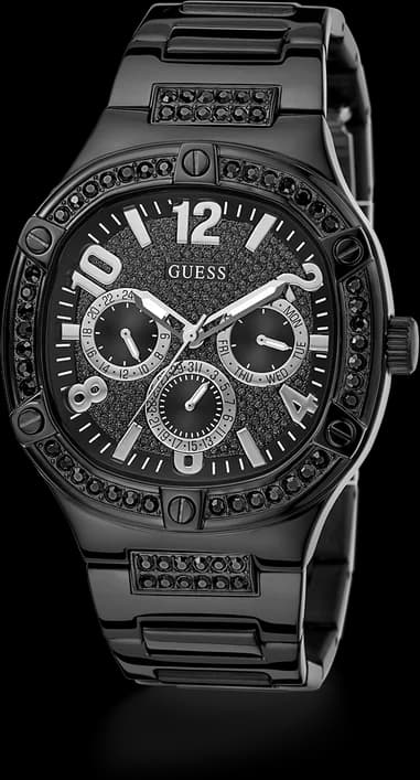 Montre Homme Guess Duke GW0576G3 bracelet acier noir cadran multifonction vue 5