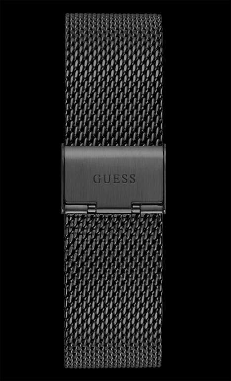 Montre Homme Guess Continental GW0582G3 bracelet maille milanaise noir en acier cadran multifonction vue 5