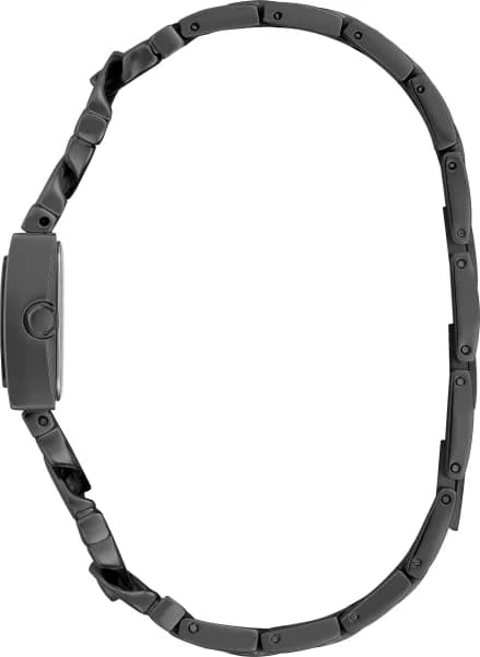 Bracelet Guess GW0603L3 en acier inoxydable noir à maillons milanais, fermoir déployant
