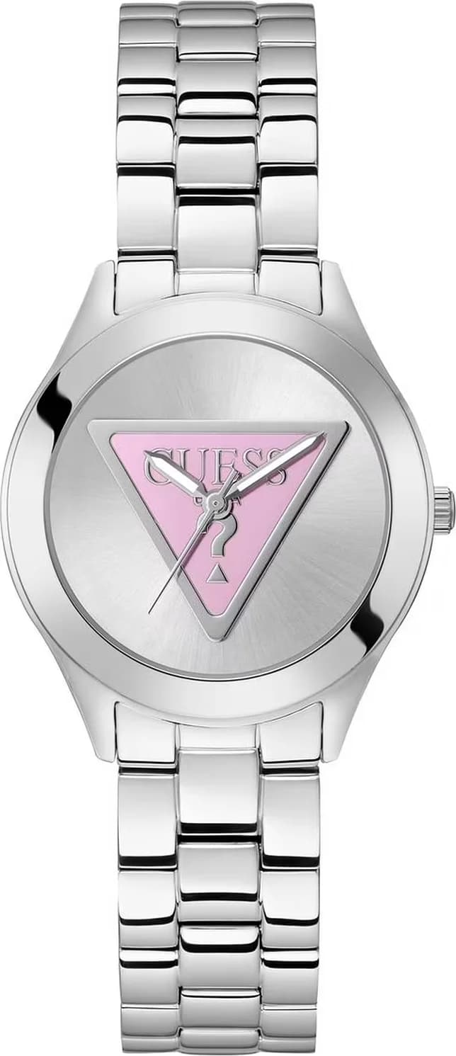Montre Femme Guess GW0675L1 Acier Argenté Cadran Logo Triangle Rose