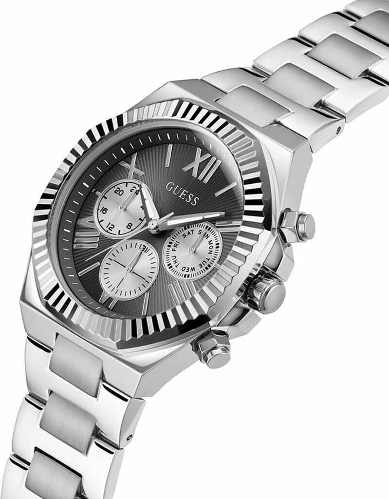 Cadran Guess GW0703G1 avec compteurs multifonctions, index argentés et aiguilles lumineuses