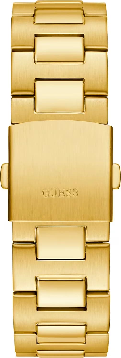 Boîtier Guess GW0703G2 acier doré rond, lunette lisse, vue profil épaisseur moyenne, étanche 50m