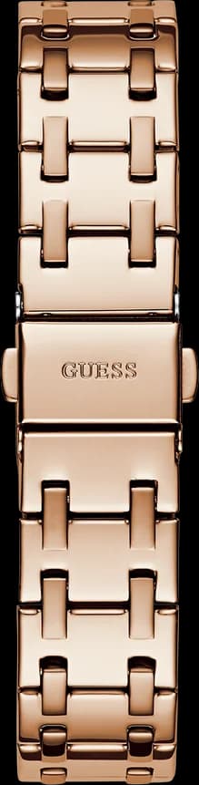 Montre Femme Guess Desire GW0770L3 bracelet acier or rose cadran rouge bordeaux nacre vue 3
