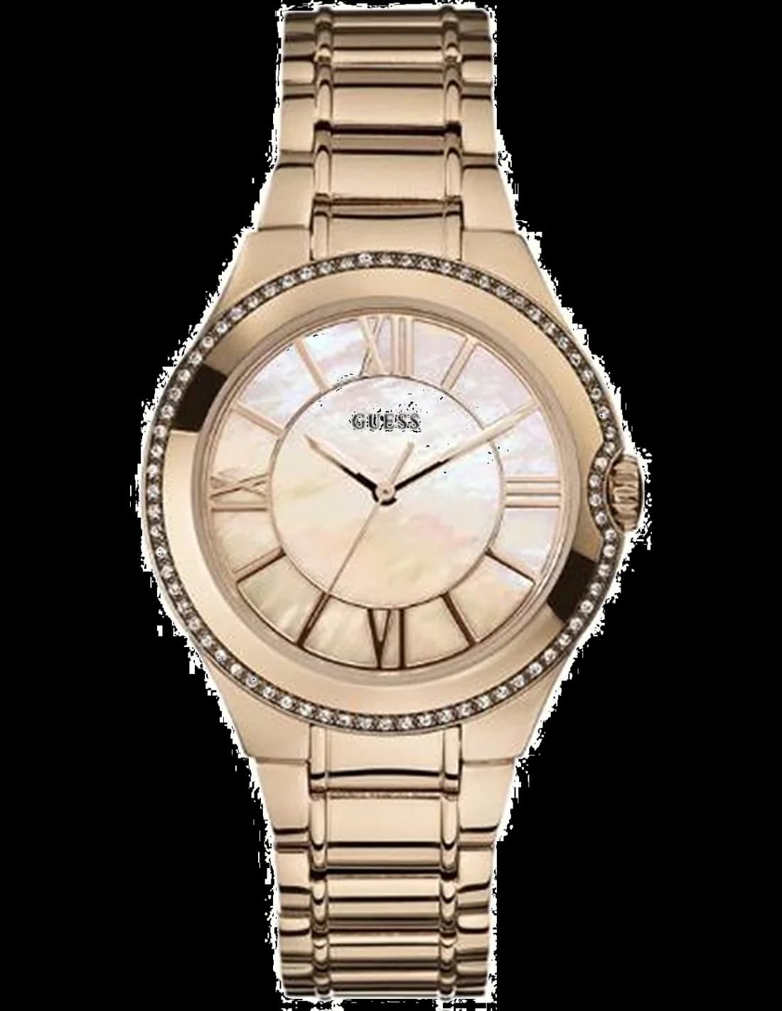 Montre Guess U15503L1 avec cadran nacre irisé et index dorés nacré