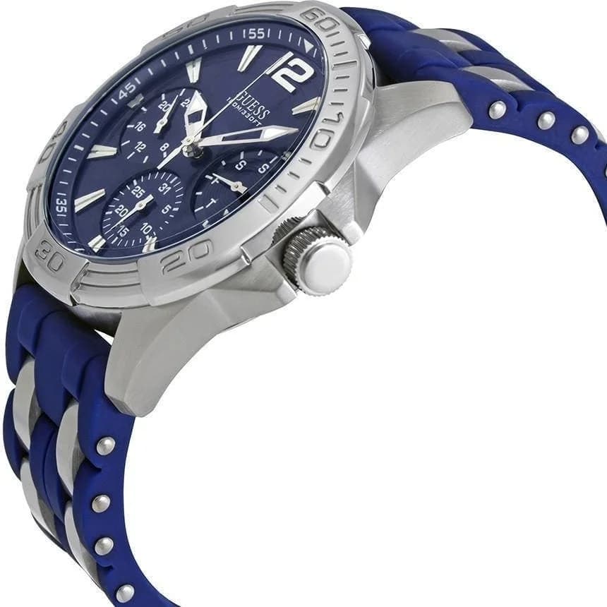 Montre Guess W0366G2 Oasis Bracelet Silicone Bleu et Acier vue 2