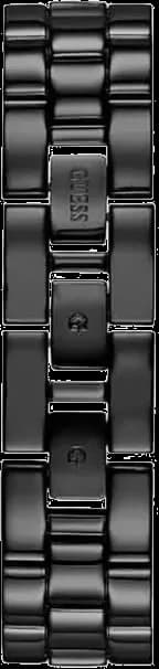 Montre Femme Guess Boîtier en or rose W0638L5 Cadran noir Bracelet en maille Quartz vue 3