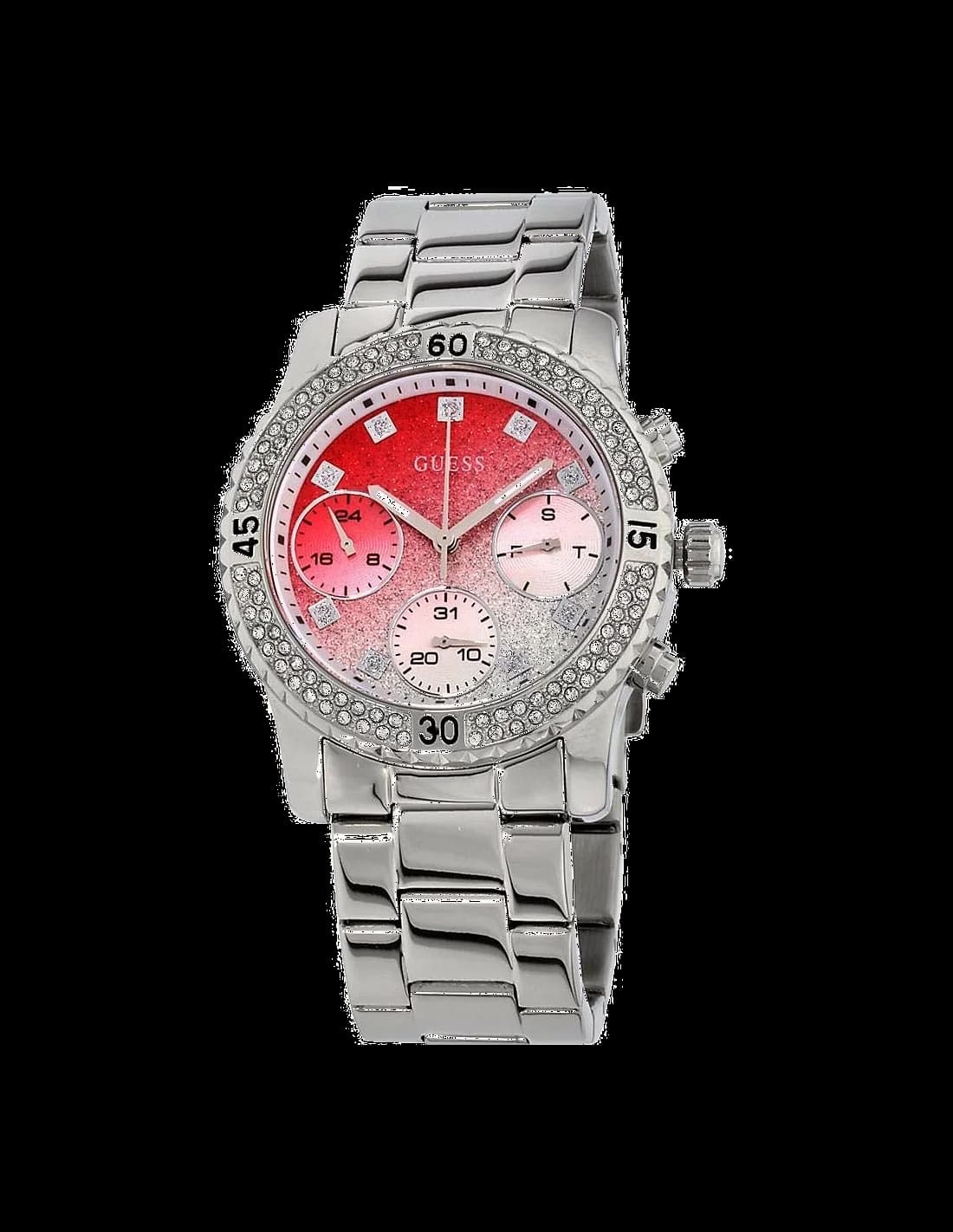 Montre Femme Guess Confetti W0774L7 Acier Argenté et Lunette Sertie de Strass vue 2