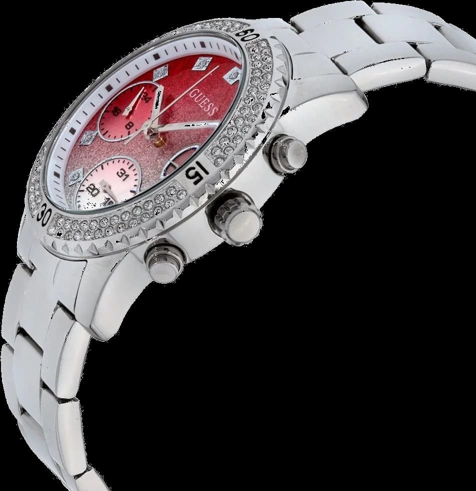 Montre Femme Guess Confetti W0774L7 Acier Argenté et Lunette Sertie de Strass vue 3