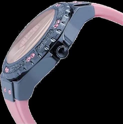 Bracelet Guess W0775L5 en acier doré rose avec maillons fins et fermoir déployante, finition brillante
