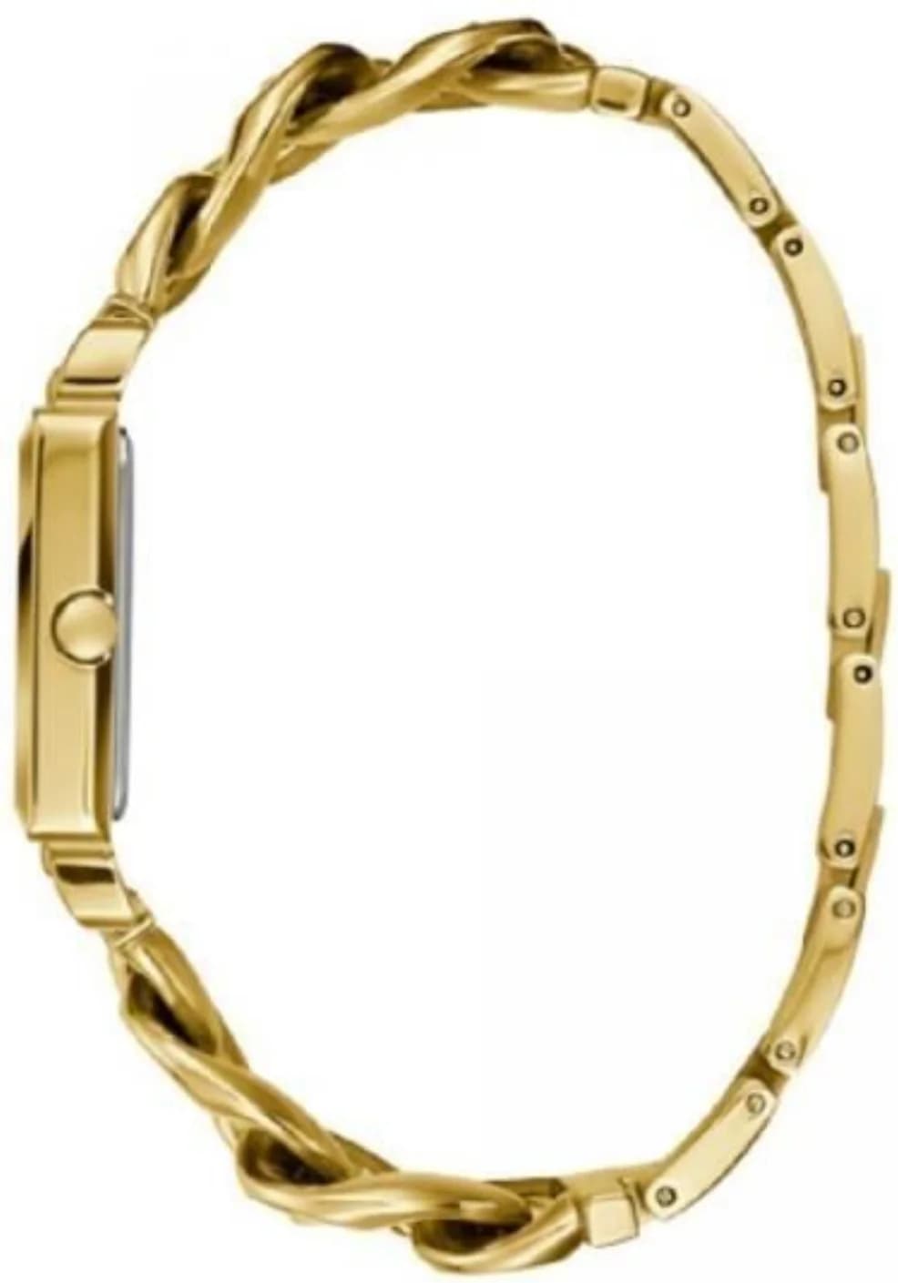 Boîtier Guess W1029L2 carré en acier doré, verre minéral, profil fin et élégant