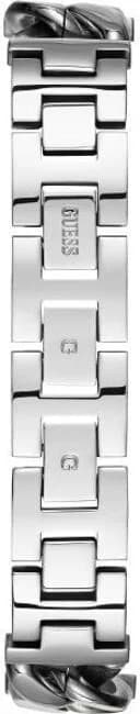 Bracelet Guess W1030L1 en acier argenté maillé, fermoir déployant, finition brillante et confortable