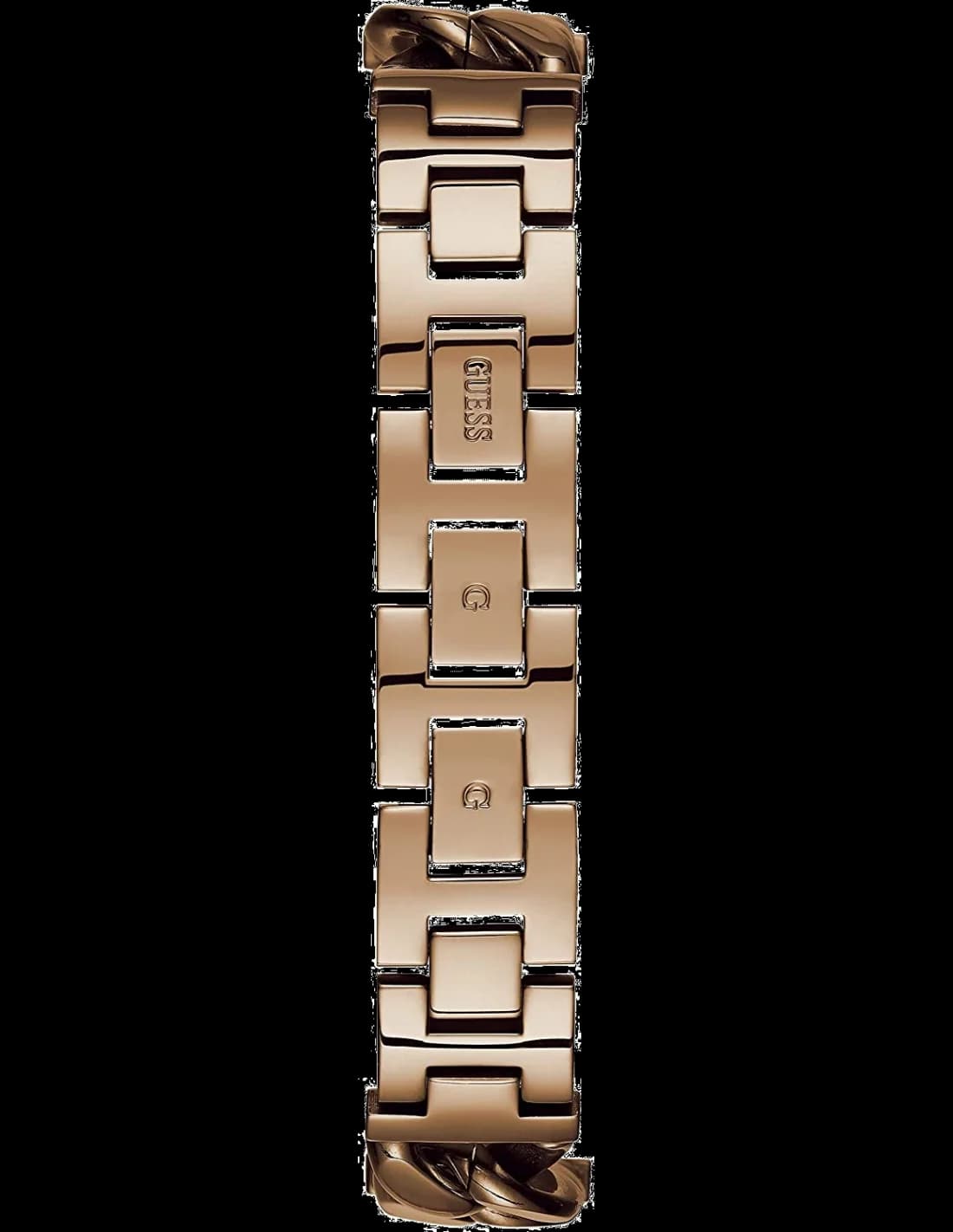 Bracelet Guess W1030L4 en acier inoxydable doré et maillons ajustables, fermoir déployant signé Guess
