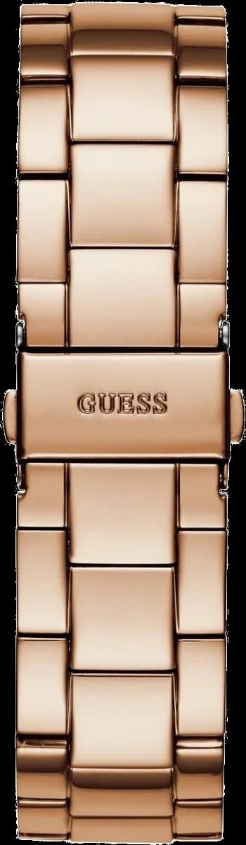 Bracelet Guess W1082L3 en acier inoxydable or rose maillé, fermoir déployant