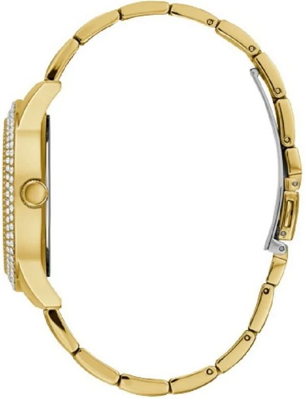 Montre Guess W1097L2 Finition Dorée et Bracelet Scintillant vue 3