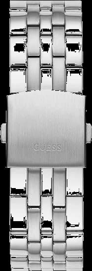 Bracelet Guess W1107G2 acier inoxydable à maillons, fermoir déployant double sécurité, finition brossée