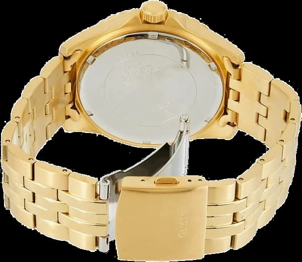 Bracelet Guess W1107G4 en acier doré avec maillons polis, fermoir déployant sécurisé et ajustable