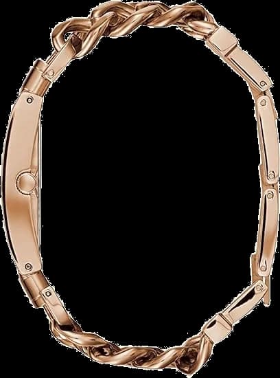 Cadran Guess W1117L3 avec index bâtons dorés et aiguilles squelettes, design féminin