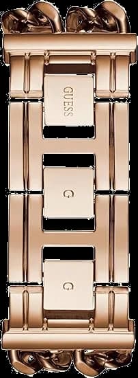 Bracelet Guess W1117L3 en chaîne doré or rose, maillons gourmette, fermoir déployante